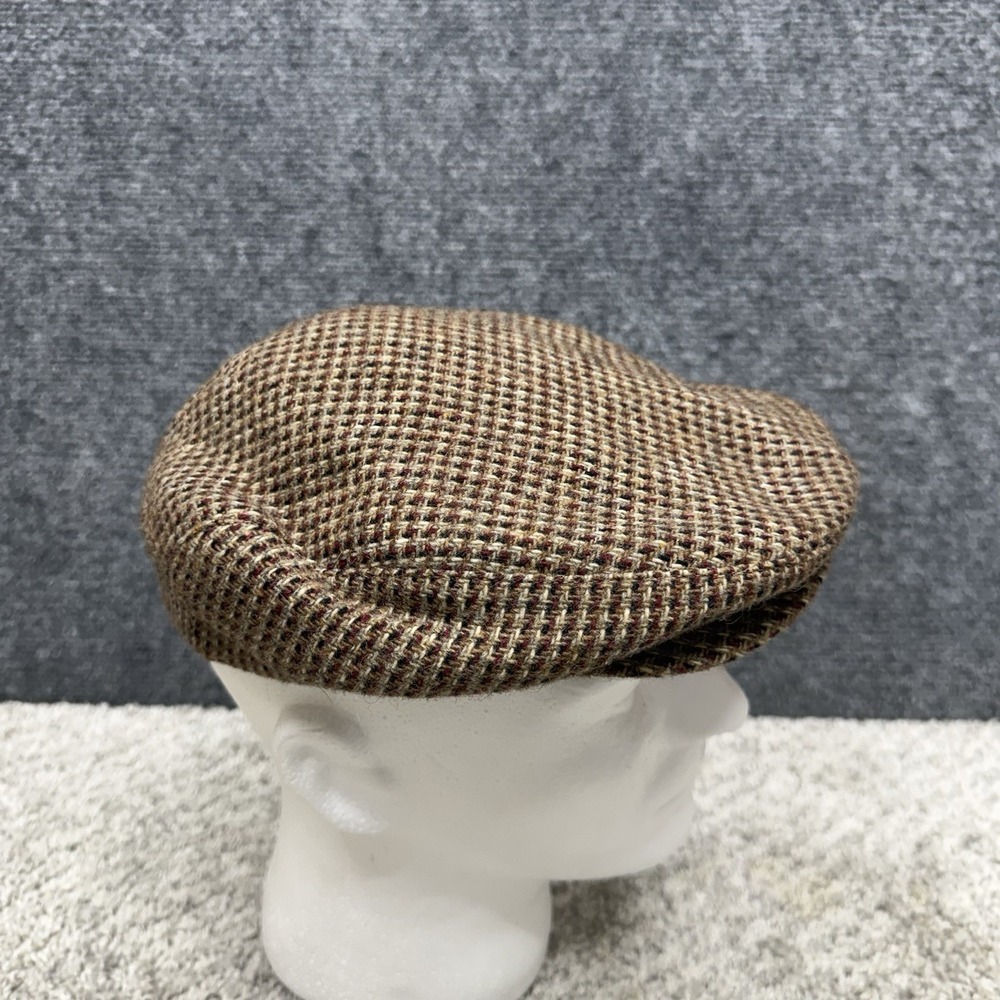 Vintage Stetson flat cap hat tweed Men's size Medium USA (for restoration)